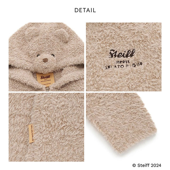 ジェラートピケ キッズアンドベイビー キッズ シュタイフ Jimmyパーカ ジェラピケ ルームウェア gelato pique Kids＆Baby KIDS steiff