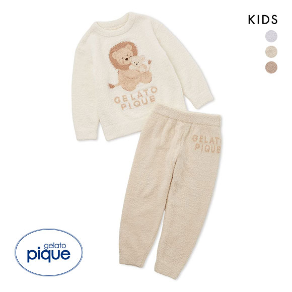 ジェラートピケ キッズアンドベイビー キッズ アニマルプルオーバ&ロングパンツセット ジェラピケ ルームウェア パジャマ gelato pique Kids＆Baby