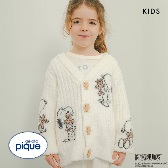 ジェラートピケ キッズアンドベイビー ピーナッツ キッズ SNOOPY×BEAR  