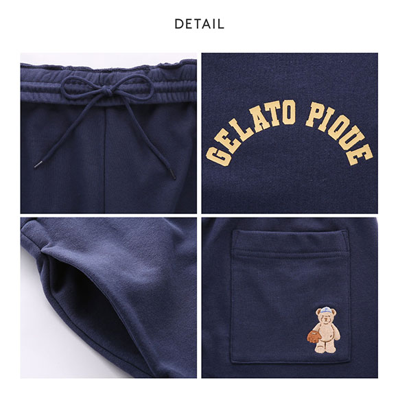 ジェラートピケ オム メンズ スポーティベア裏毛ハーフパンツ