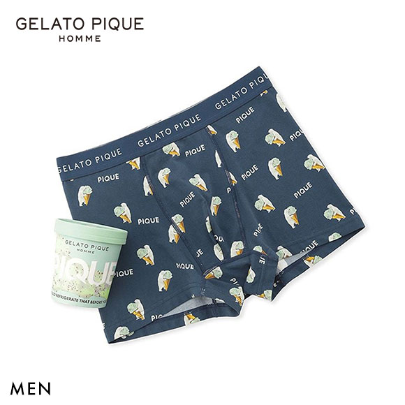ジェラートピケ オム メンズ ジェラートベア柄アンダーウェア ジェラピケ gelato pique HOMME