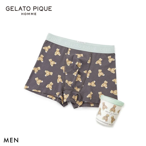 ジェラートピケ オム メンズ ベア柄ボクサーパンツ ジェラピケ gelato