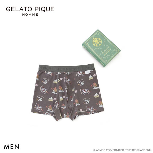 ジェラートピケ オム メンズ ドラゴンクエスト モンスター総柄ボクサーパンツBOX付き ジェラピケ GELATO PIQUE DRAGON QUEST HOMME