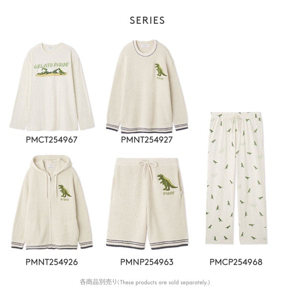 ジェラートピケ オム メンズ スラブダイナソーロンT ジェラピケ パジャマ ルームウェア gelato pique HOMME