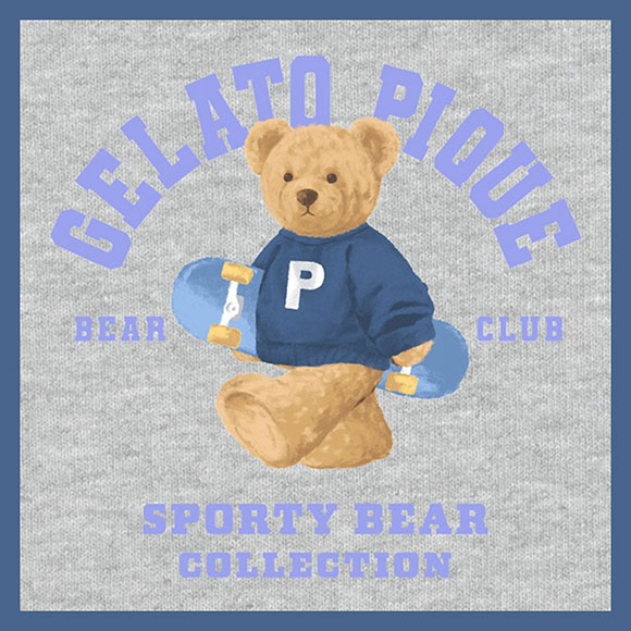 ジェラートピケ オム メンズ スポーティベアワンポイントTシャツ ジェラピケ パジャマ ルームウェア gelato pique HOMME