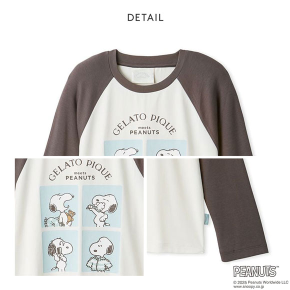 ジェラートピケ オム メンズ PEANUTS オリジナルアートワンポイント