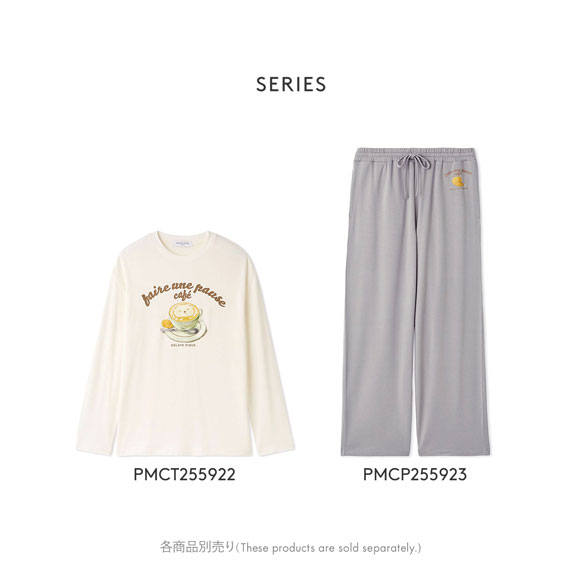 ジェラートピケ オム メンズ ベアラテワンポイントプリントロングTシャツ ジェラピケ パジャマ ルームウェア gelato pique HOMME