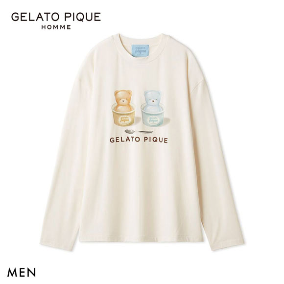 ジェラートピケ オム メンズ Valentine ワンポイントプルオーバー