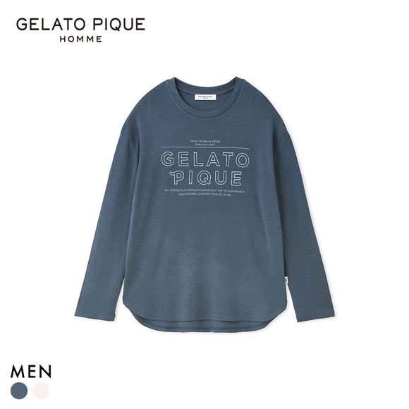 ジェラートピケ オム メンズ 吸湿発熱レーヨンロンT ジェラピケ パジャマ ルームウェア gelato pique HOMME
