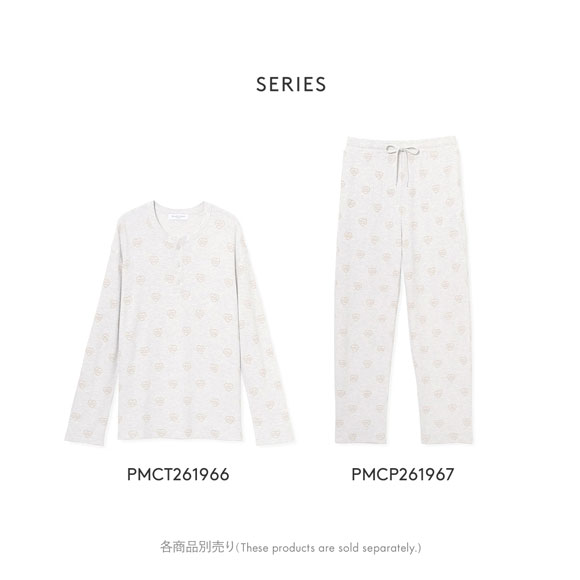 ジェラートピケ オム メンズ ワッフルヘンリーネックロンT ジェラピケ パジャマ ルームウェア gelato pique HOMME