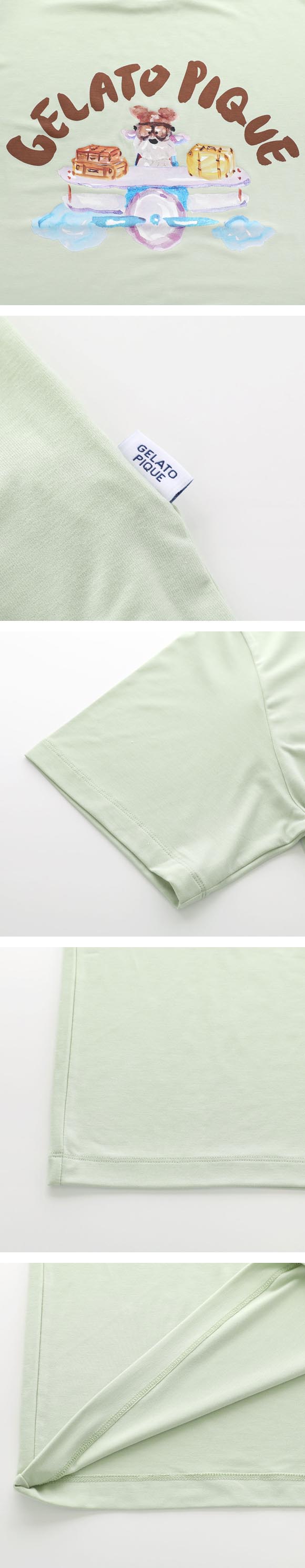 ジェラートピケ オム メンズ ヒラノトシユキ 接触冷感 PLANEDOGワンポイントプリントTシャツ ジェラピケ パジャマ GELATO PIQUE HOMME