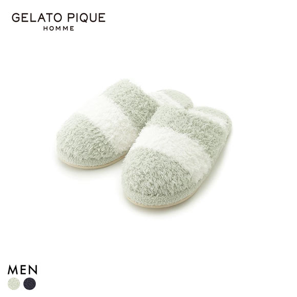 ジェラートピケ オム メンズ ジェラート2ボーダールームシューズ ジェラピケ gelato pique HOMME
