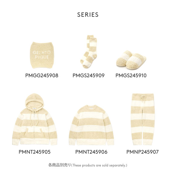 ジェラートピケ オム メンズ ジェラート2ボーダーロングパンツ