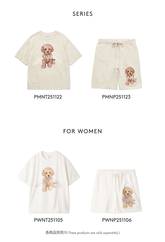 ジェラートピケ　トイプードル　ジャガードプルオーバー　ショートパンツ　セット ジェラートピケ トイプードル ジャガードプルオーバー ショート