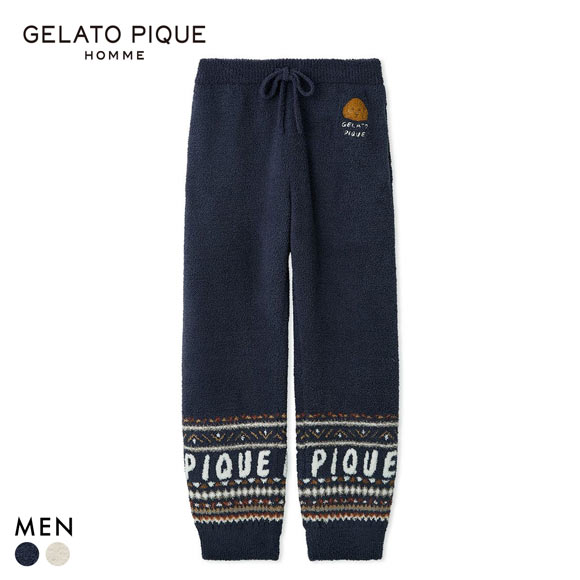 ジェラートピケ オム メンズ パウダーノルディックロングパンツ ジェラピケ パジャマ ルームウェア gelato pique HOMME