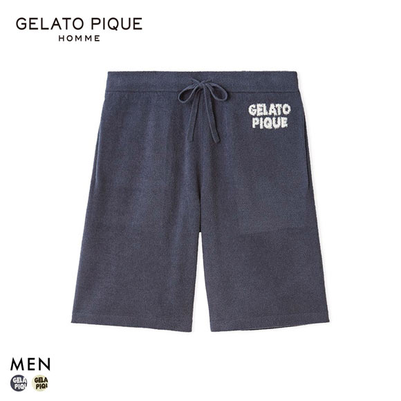 ジェラートピケ オム メンズ エアリーモコドーナツハーフパンツ ジェラピケ パジャマ GELATO PIQUE HOMME