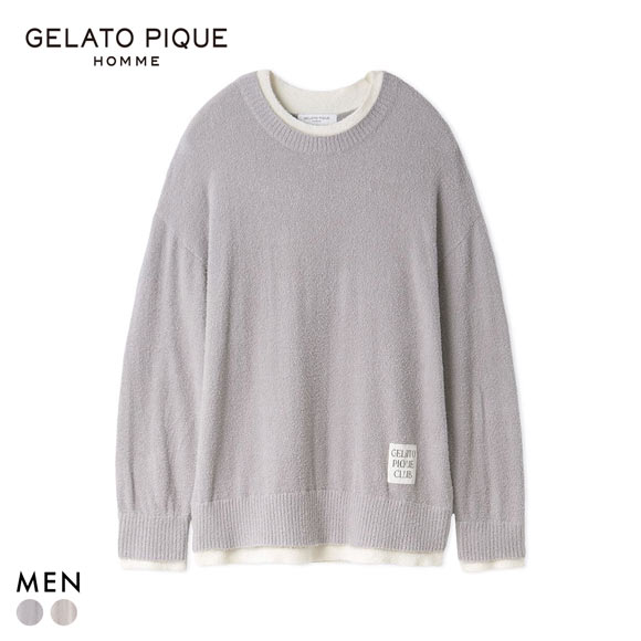ジェラートピケ オム メンズ レイヤードホットスムーズィープルオーバー ジェラピケ ルームウェア パジャマ GELATO PIQUE HOMME