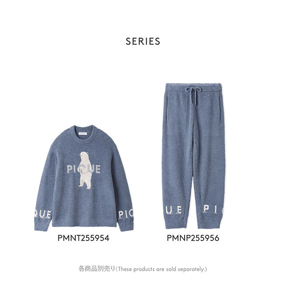 ジェラートピケ オム メンズ パウダーフォレストベアジャガードプル