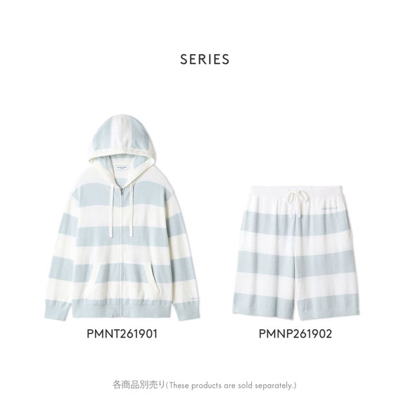 ジェラートピケ オム メンズ スムーズィー2ボーダーパーカ ジェラピケ パジャマ ルームウェア gelato pique HOMME