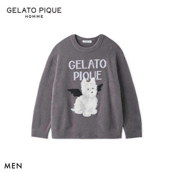 ジェラートピケ オム メンズ HALLOWEEN ナイトパレードDOGSジャガードプルオーバー ジェラピケ パジャマ GELATO PIQUE HOMME ハロウィン