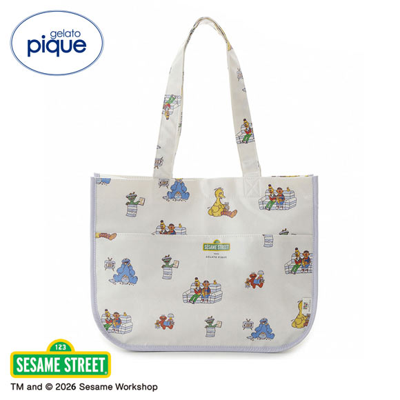 ジェラートピケ SESAME STREET 総柄ママバッグ ジェラピケ セサミ