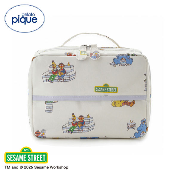 ジェラートピケ SESAME STREET 総柄おむつポーチ ジェラピケ セサミストリート gelato pique