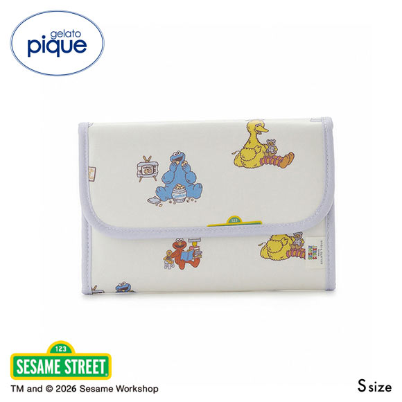 ジェラートピケ SESAME STREET 総柄母子手帳ケースS ジェラピケ セサミ