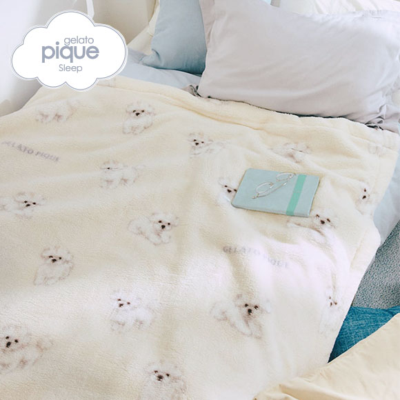 ジェラートピケ スリープ DOG柄 プリント毛布 ジェラピケ gelato