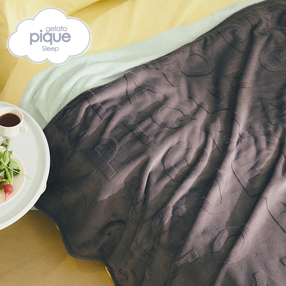 ジェラートピケ スリープ カービングロゴ柄 毛布 ジェラピケ gelato