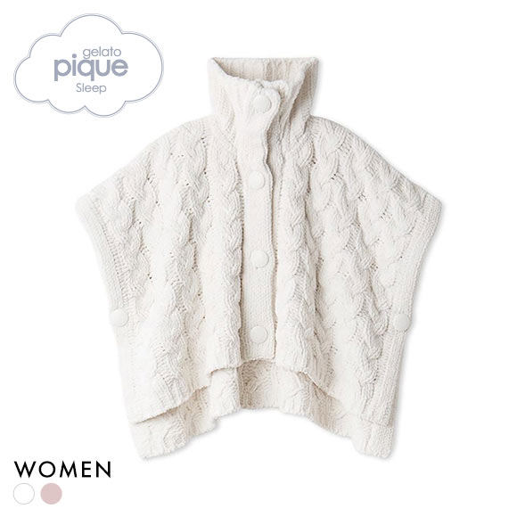 ジェラートピケ スリープ レディース ケーブルニット ショルダーウォーマー ジェラピケ パジャマ ルームウェア gelato pique Sleep