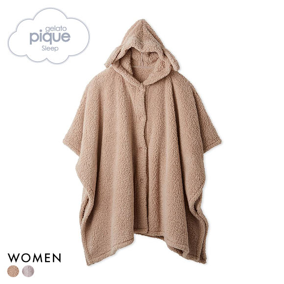 ジェラートピケ スリープ レディース DOG/CAT 着る毛布 ジェラピケ