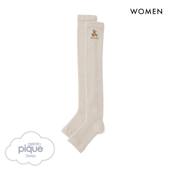 ジェラートピケ スリープ レディース ベア刺繍 着圧ソックス ジェラピケ gelato pique Sleep