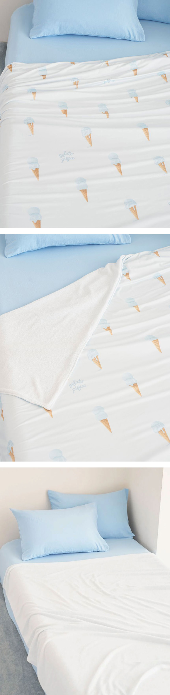 ジェラートピケ スリープ 接触冷感 アイス柄 リバーシブルケット ジェラピケ gelato pique Sleep