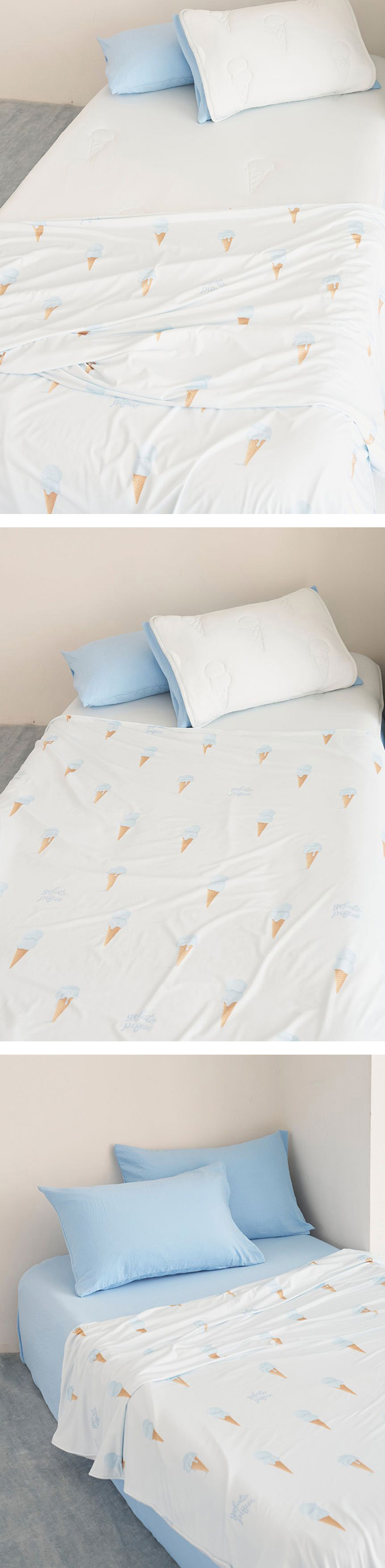 ジェラートピケ スリープ 接触冷感 アイス柄 リバーシブルケット ジェラピケ gelato pique Sleep