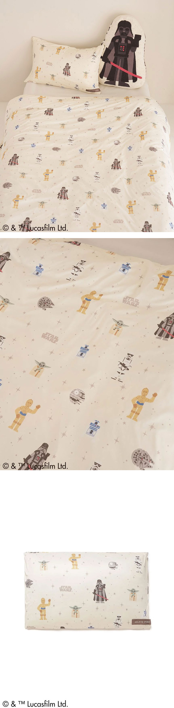 ジェラートピケ STAR WARS スリープ 総柄プリント2点セット ジェラピケ