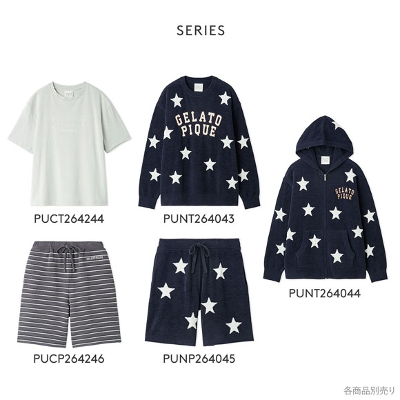 ジェラートピケ ユニセックス UNISEX リップルボーダーハーフパンツ ジェラピケ パジャマ ルームウェア gelato pique