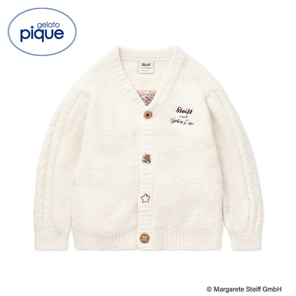 ジェラートピケ ユニセックス シュタイフ UNISEX パウダージャガードカーディガン ジェラピケ ルームウェア gelato pique Steiff