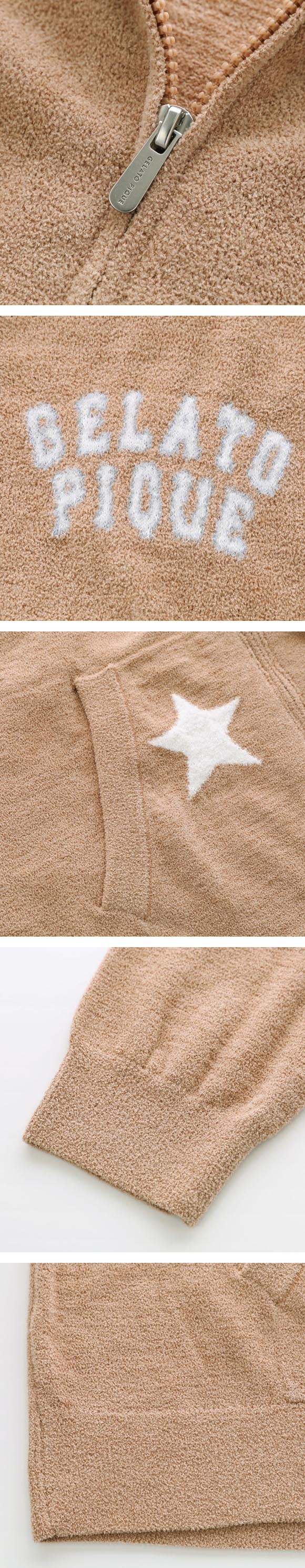 ジェラートピケ ユニセックス UNISEX エアリーモコカレッジスタージャガードパーカ ジェラピケ パジャマ ルームウェア gelato pique