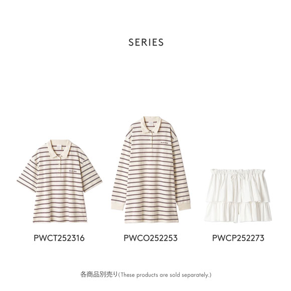 ジェラートピケ パジャマ レディース マルチボーダーポロカラーワンピース ジェラピケ ルームウェア gelato pique