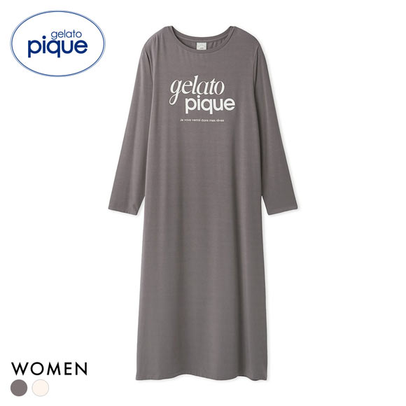 ジェラートピケ レディース レーヨンロゴワンピース ジェラピケ