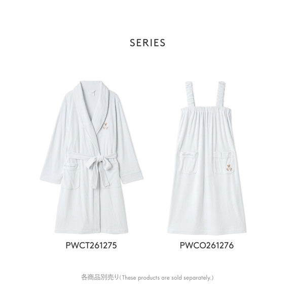 ジェラートピケ レディース 吸水パイルベア刺繍2wayワンピース ジェラピケ パジャマ ルームウェア gelato pique