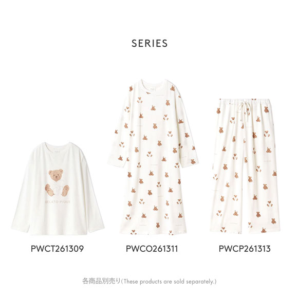 ジェラートピケ レディース 抗菌防臭バスローブベア柄ワンピース ジェラピケ パジャマ ルームウェア gelato pique