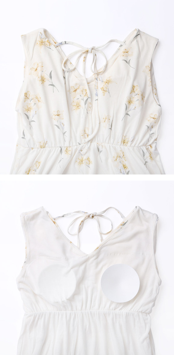 ジェラートピケ レディース 母の日 フラワー柄カップインワンピース カップ付き ジェラピケ パジャマ ルームウェア gelato pique