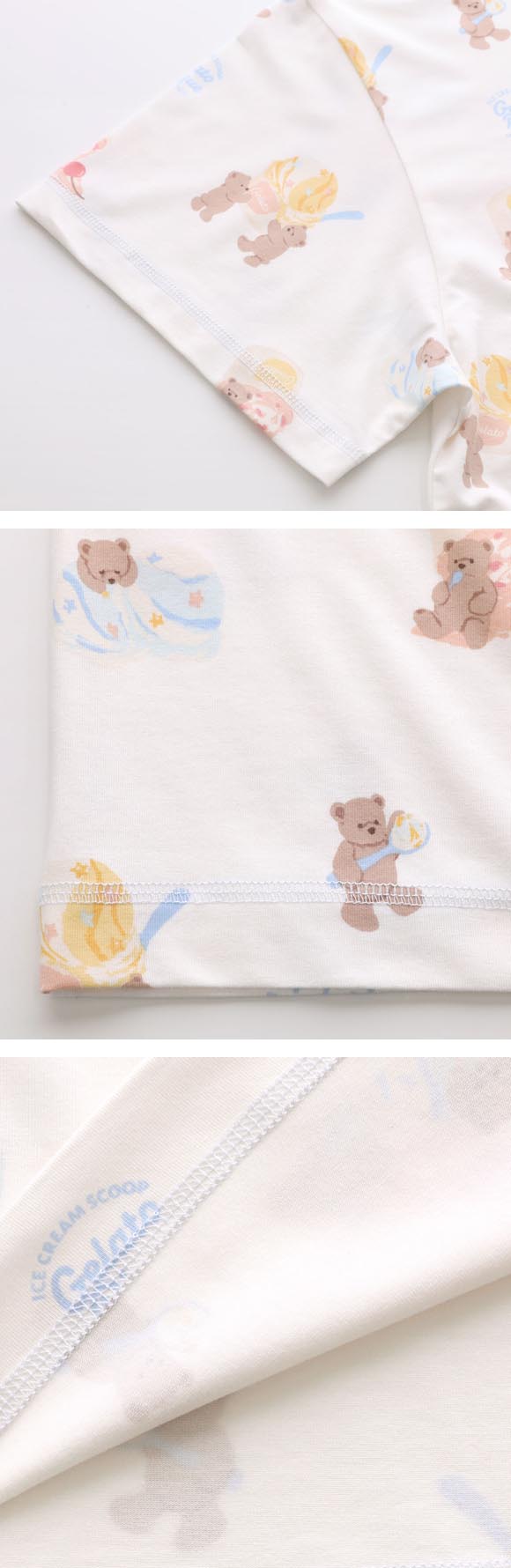 ジェラートピケ レディース アイスクリームベア柄ワンピース ジェラピケ パジャマ ルームウェア gelato pique