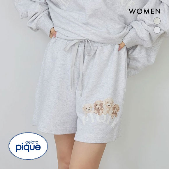 ジェラートピケ レディース トイプードル裏毛ショートパンツ ジェラピケ パジャマ ルームウェア gelato pique