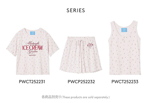 ジェラートピケ レディース 接触冷感 アイス柄ワッフルショートパンツ ジェラピケ パジャマ ルームウェア gelato pique