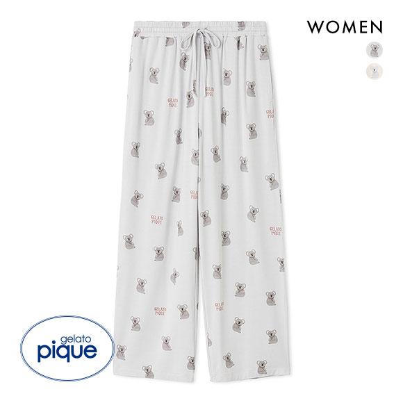 ジェラートピケ レディース コアラ柄ロングパンツ ジェラピケ パジャマ ルームウェア gelato pique