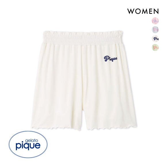 ジェラートピケ レディース カラフルロゴショートパンツ ジェラピケ パジャマ ルームウェア gelato pique