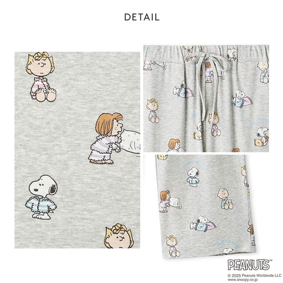ジェラートピケ レディース PEANUTS オリジナルアート総柄ロングパンツ ジェラピケ パジャマ ルームウェア スヌーピー gelato pique