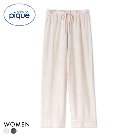 ジェラートピケ レディース パイルロングパンツ ジェラピケ パジャマ